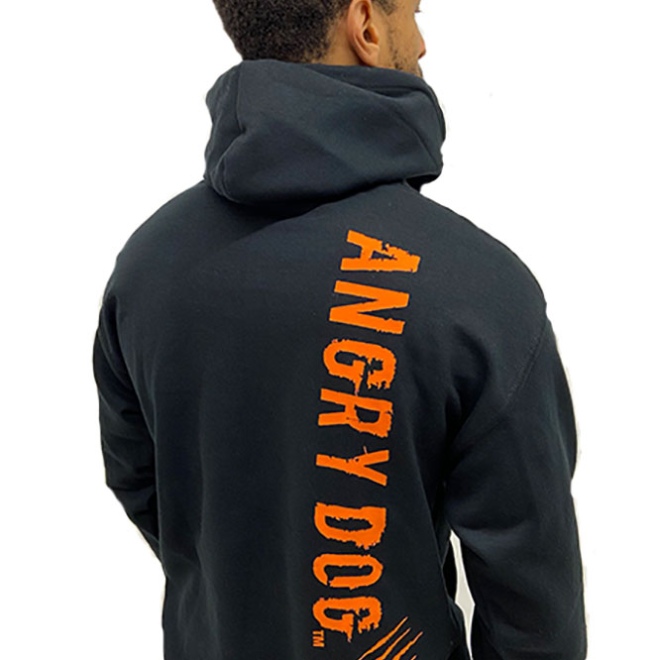 angry dog hoodie front