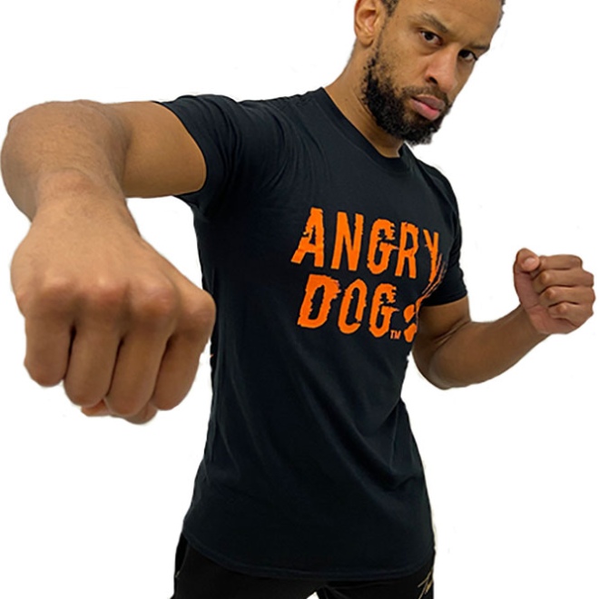 angry dog tee front punch