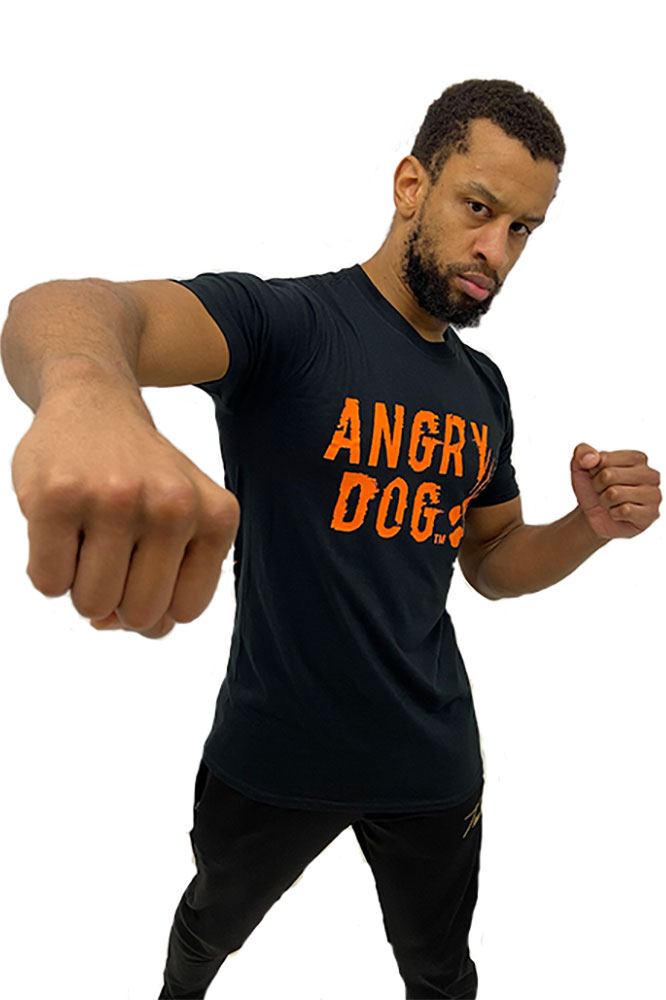 angry dog tee front punch