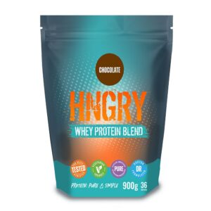 hngry chocolate whey protein front 900g